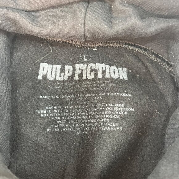 Pulp Fiction Black Hoodie L Unisex Soft Cotton Graphic Print Front & Back 31b - Picture 4 of 5